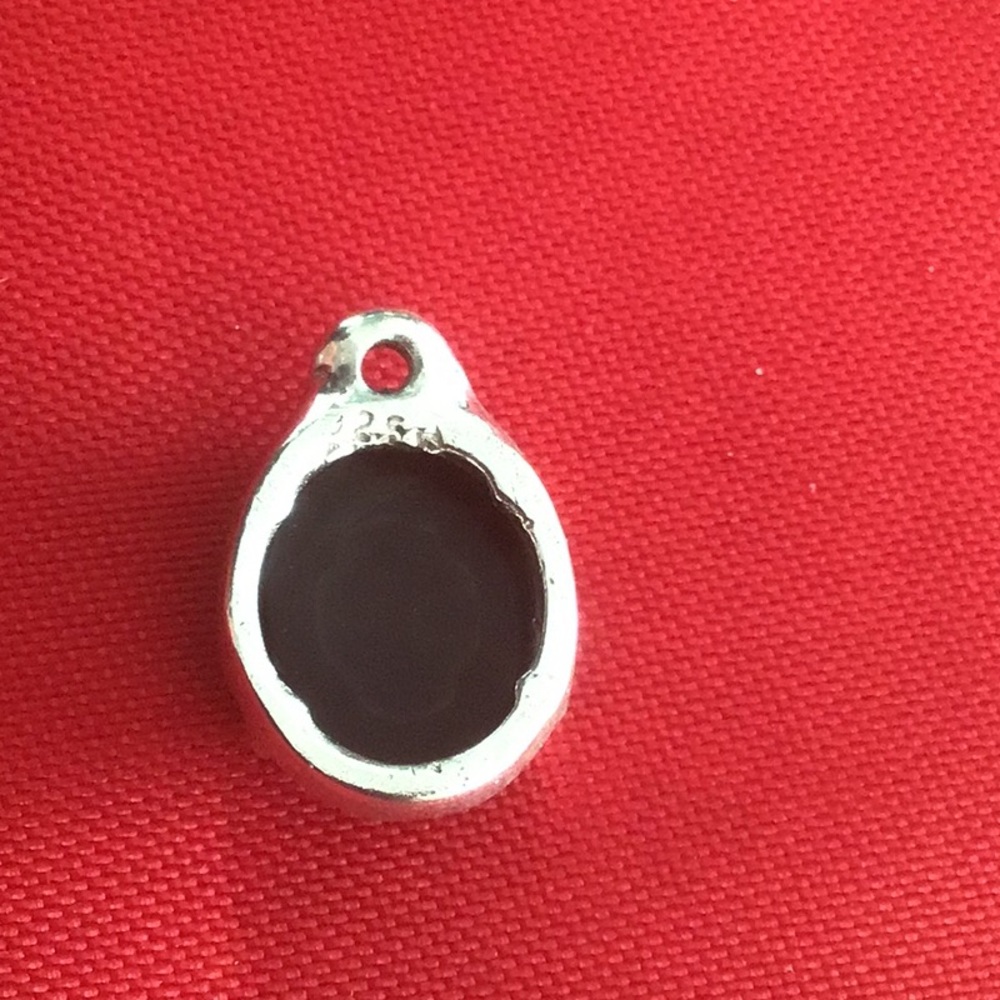 925 Pendant With Snowflake Obsidian Cab - image 2